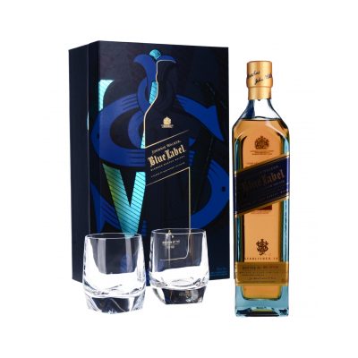 Johnnie Walker Blue Label cu 2 Pahare Cristal Editie Limitata 0.7L 40%