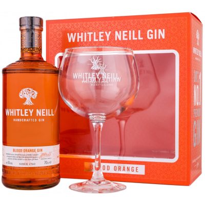 Whitley Neill Portocale Rosii Gin Cu Pahar 0.7L