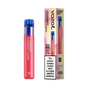 Tigara unica folosinta VOZOL Neon 800 - Strawberry Raspberry Cherry 20mg