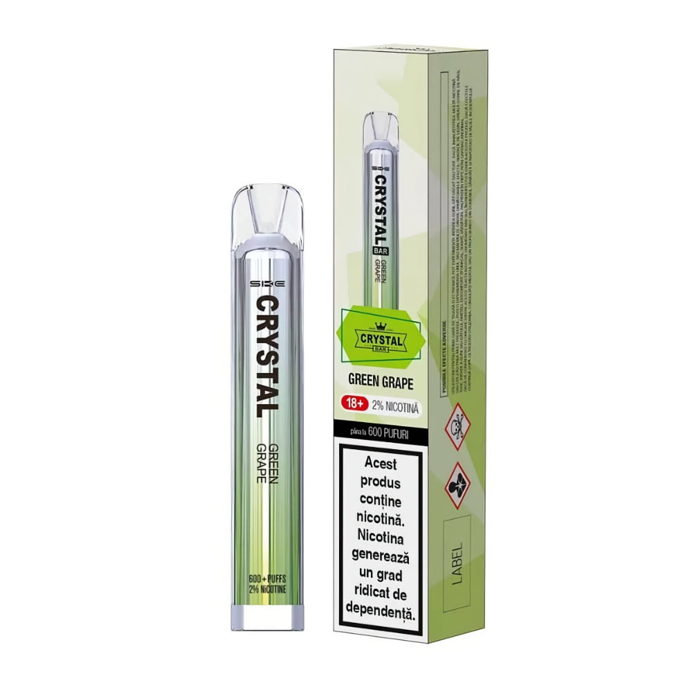 Tigara unica folosinta SKE CRYSTAL 600 PUFF - Green Grape 20mg