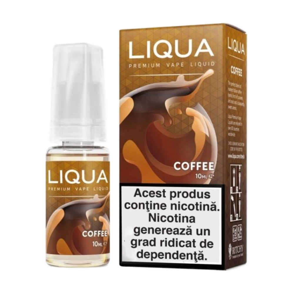 Lichid cu nicotina LIQUA Elements - Coffee - 10ml - 18mg