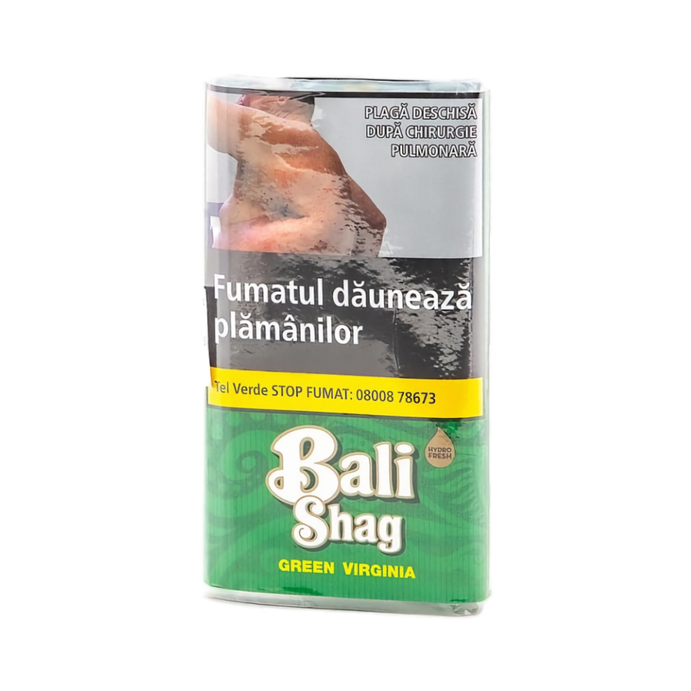 Tutun pentru rulat Bali Shag Green Virginia 40g + Foite
