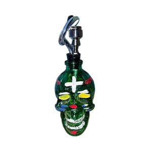 Bong sticla - Cap de mort - Verde