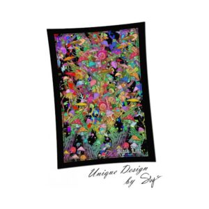 Black Leaf Mushroom Cloth/Tapestries
