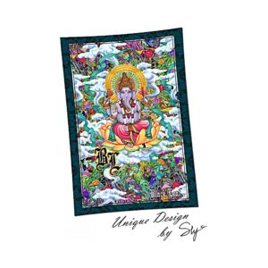 Black Leaf Ganesha Cloth/Tapestries