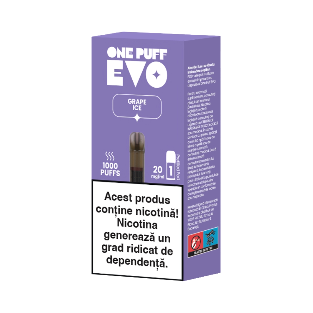 Capsula OnePuff EVO - GRAPE ICE 20 MG/ML 1000 Puff