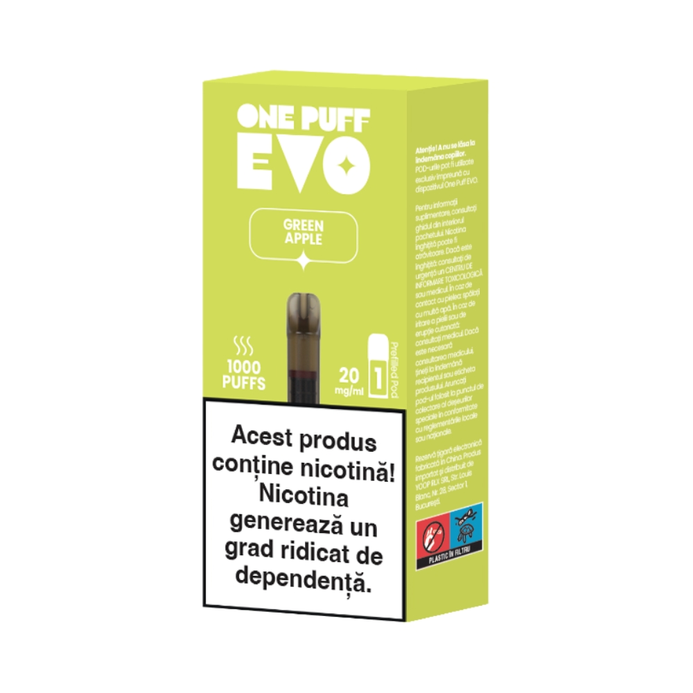 Capsula OnePuff EVO - GREEN APPLE 20 MG/ML 1000 Puff
