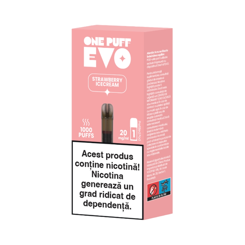 Capsula OnePuff EVO - STRAWBERRY ICECREAM 20 MG/ML 1000 Puff